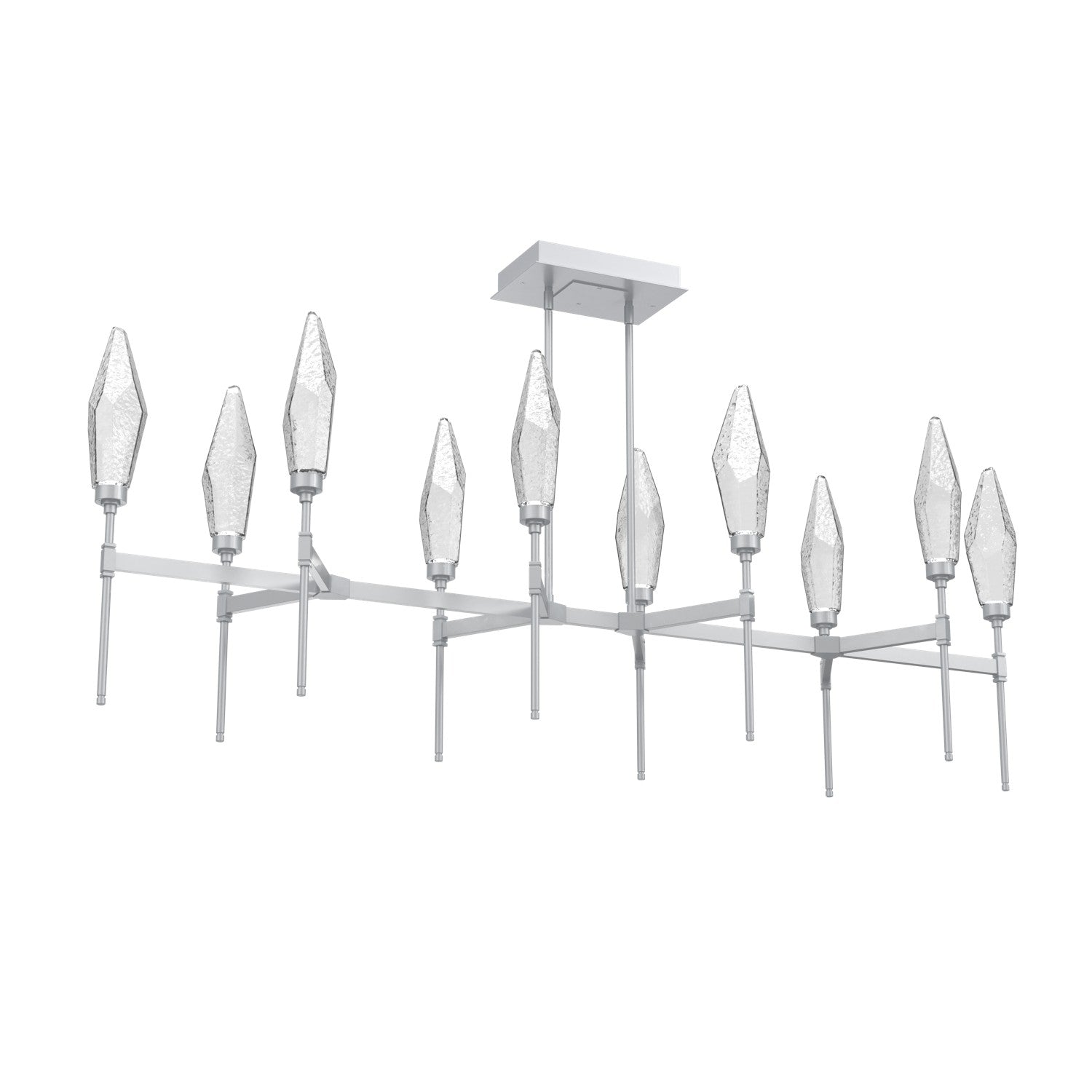 Hammerton Studio - PLB0050-67-CS-CC-001-L3 - LED Linear Suspension - Rock Crystal - Classic Silver