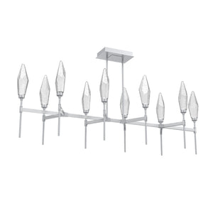 Hammerton Studio - PLB0050-67-CS-CC-001-L3 - LED Linear Suspension - Rock Crystal - Classic Silver
