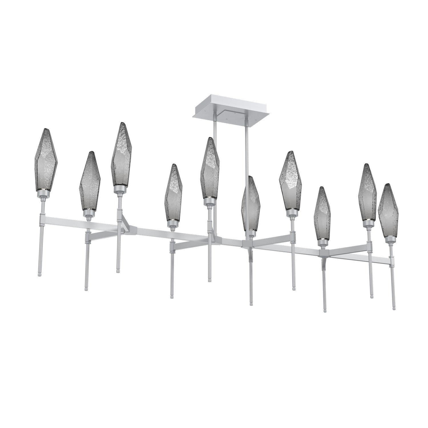 Hammerton Studio - PLB0050-67-CS-CS-001-L3 - LED Linear Suspension - Rock Crystal - Classic Silver