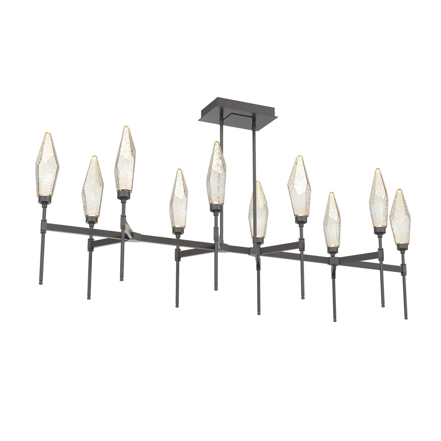 Hammerton Studio - PLB0050-67-GP-CA-001-L1 - LED Linear Suspension - Rock Crystal - Graphite