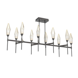 Hammerton Studio - PLB0050-67-GP-CA-001-L1 - LED Linear Suspension - Rock Crystal - Graphite