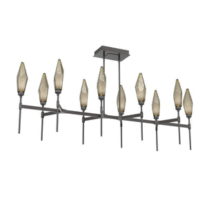 Hammerton Studio - PLB0050-67-GP-CB-001-L1 - LED Linear Suspension - Rock Crystal - Graphite