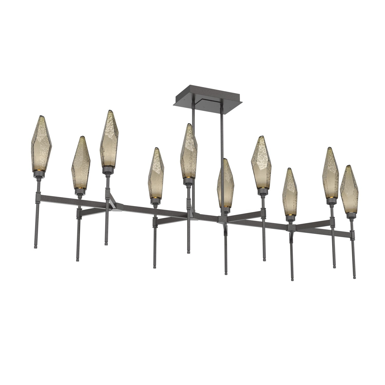 Hammerton Studio - PLB0050-67-GP-CB-001-L3 - LED Linear Suspension - Rock Crystal - Graphite