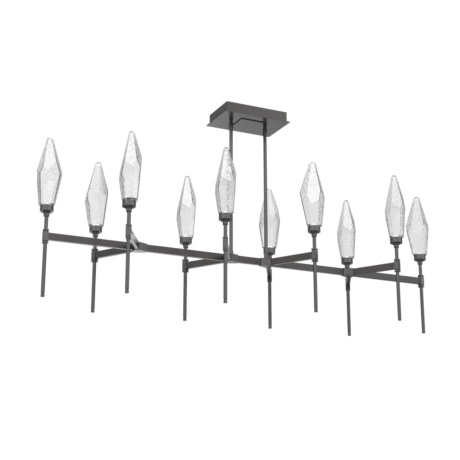 Hammerton Studio - PLB0050-67-GP-CC-001-L1 - LED Linear Suspension - Rock Crystal - Graphite