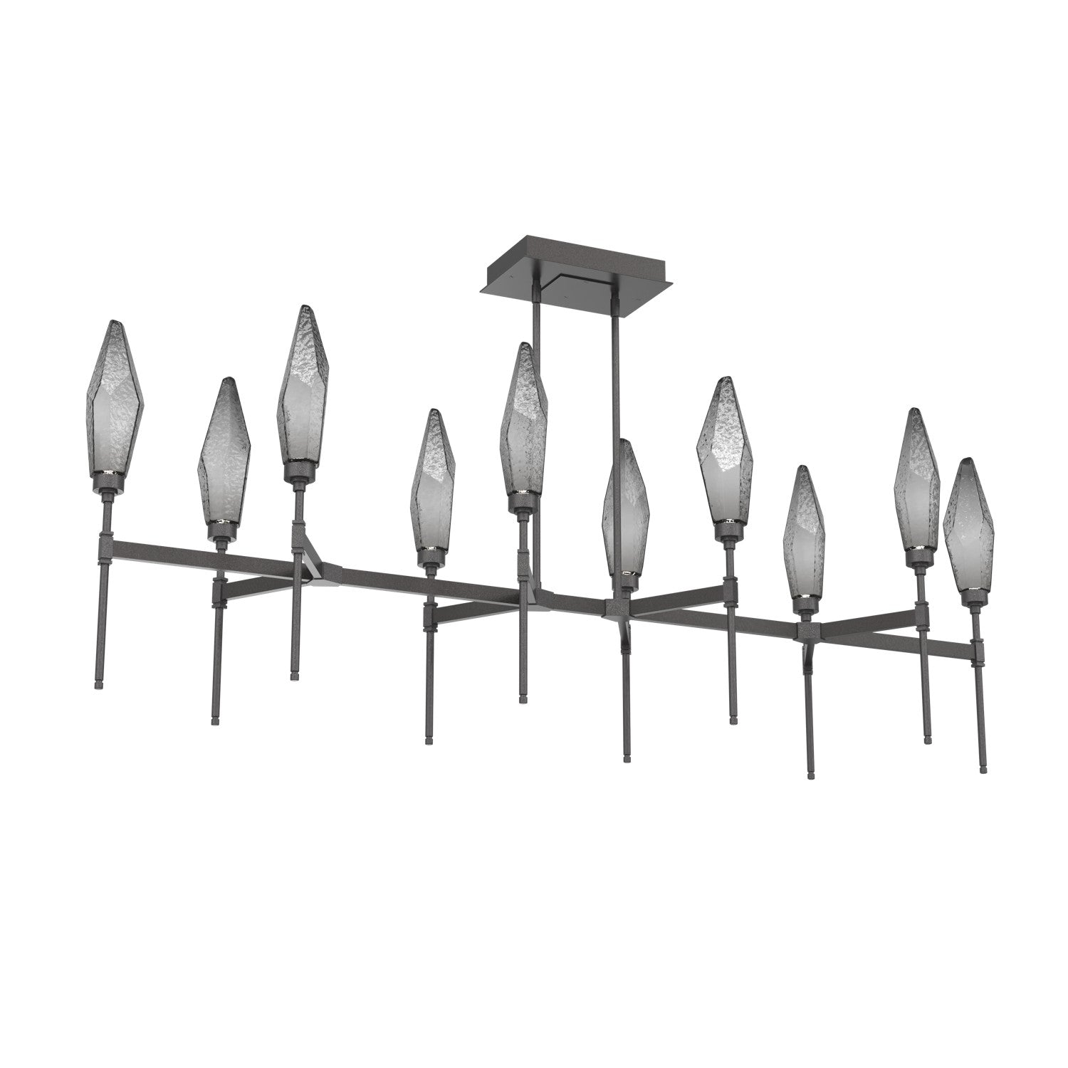 Hammerton Studio - PLB0050-67-GP-CS-001-L3 - LED Linear Suspension - Rock Crystal - Graphite