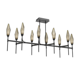Hammerton Studio - PLB0050-67-MB-CB-001-L1 - LED Linear Suspension - Rock Crystal - Matte Black