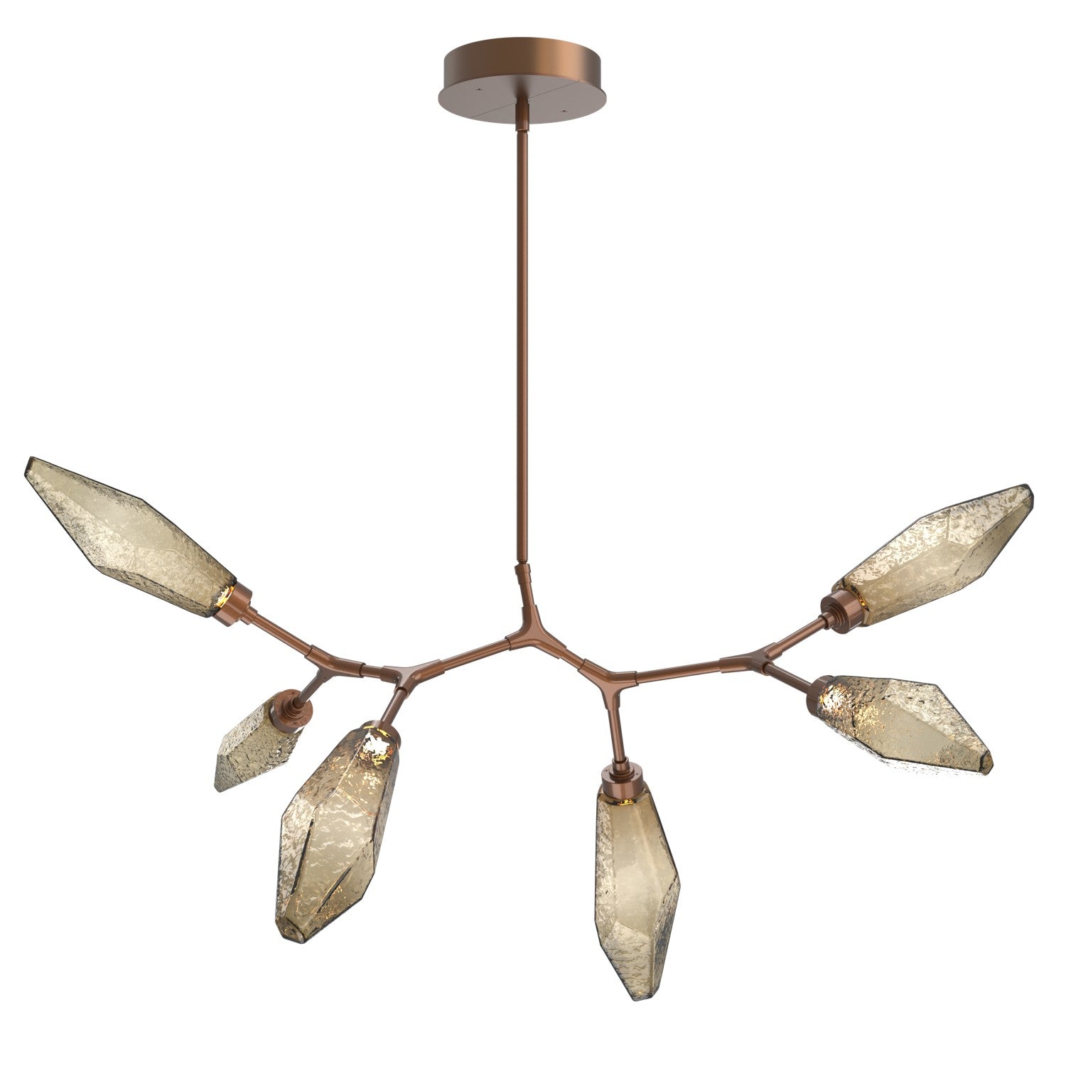 Hammerton Studio - PLB0050-BA-BB-CB-001-L3 - LED Lantern - Rock Crystal - Burnished Bronze