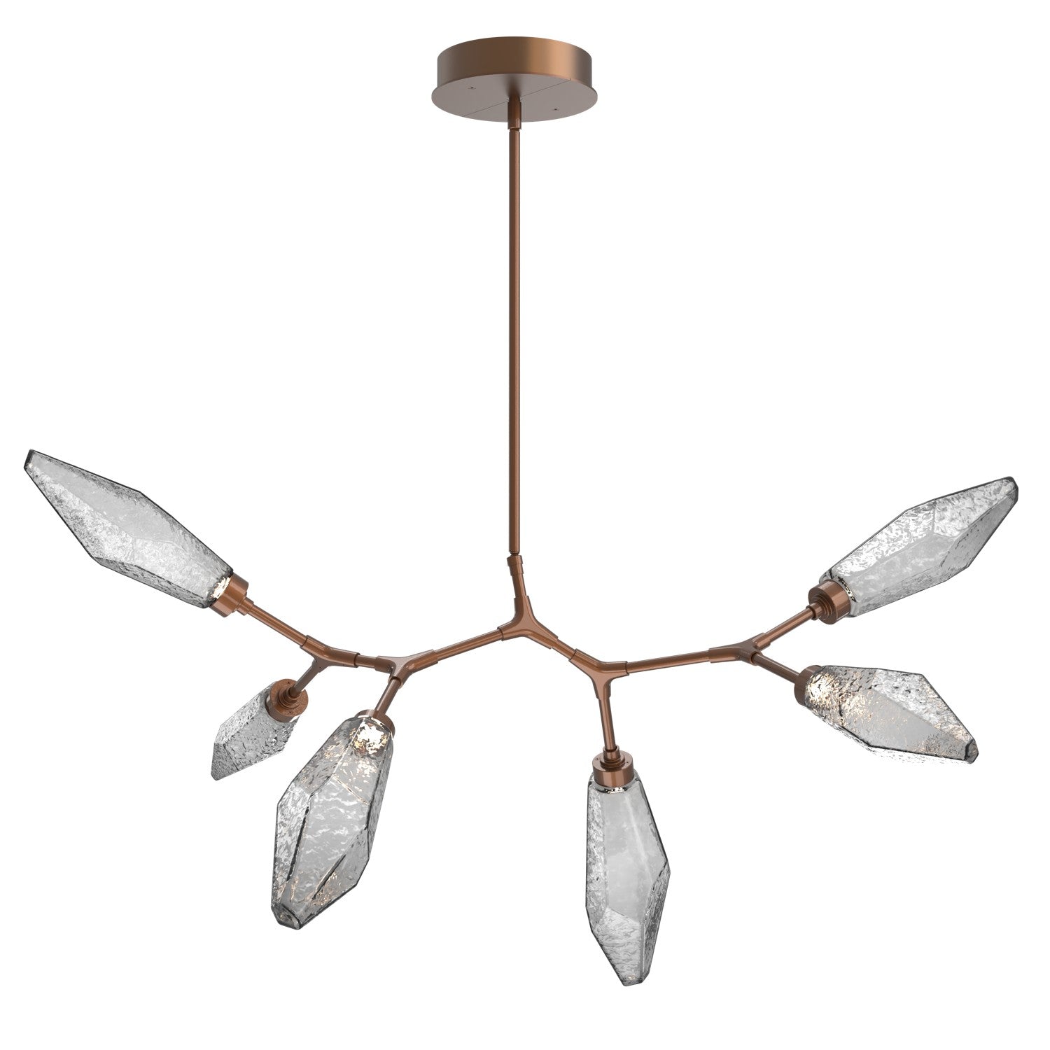 Hammerton Studio - PLB0050-BA-BB-CS-001-L3 - LED Lantern - Rock Crystal - Burnished Bronze