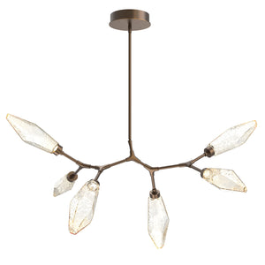 Hammerton Studio - PLB0050-BA-FB-CA-001-L3 - LED Lantern - Rock Crystal - Flat Bronze