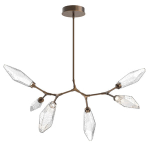 Hammerton Studio - PLB0050-BA-FB-CC-001-L3 - LED Lantern - Rock Crystal - Flat Bronze