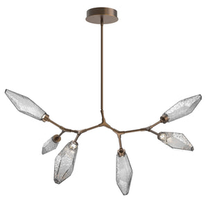 Hammerton Studio - PLB0050-BA-FB-CS-001-L1 - LED Lantern - Rock Crystal - Flat Bronze