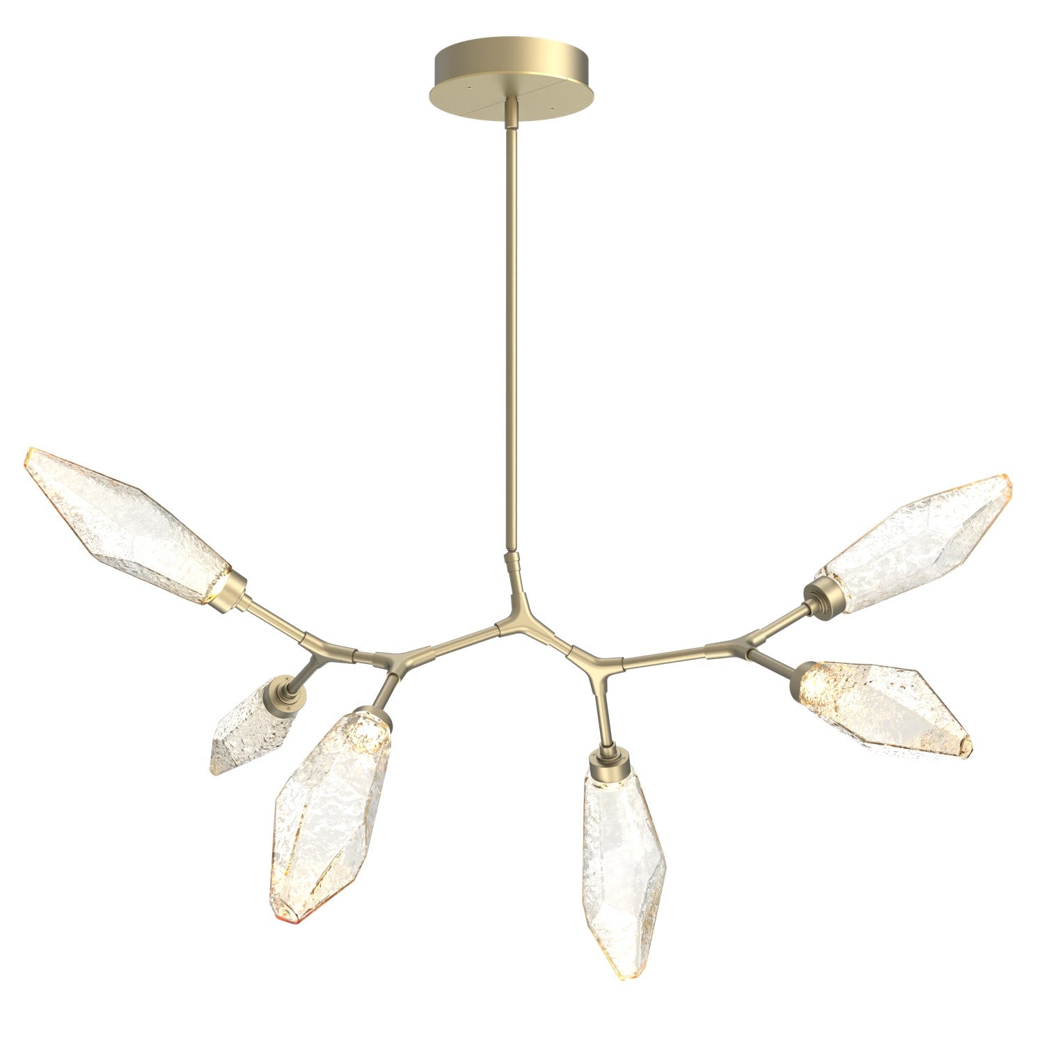 Hammerton Studio - PLB0050-BA-GB-CA-001-L1 - LED Lantern - Rock Crystal - Gilded Brass