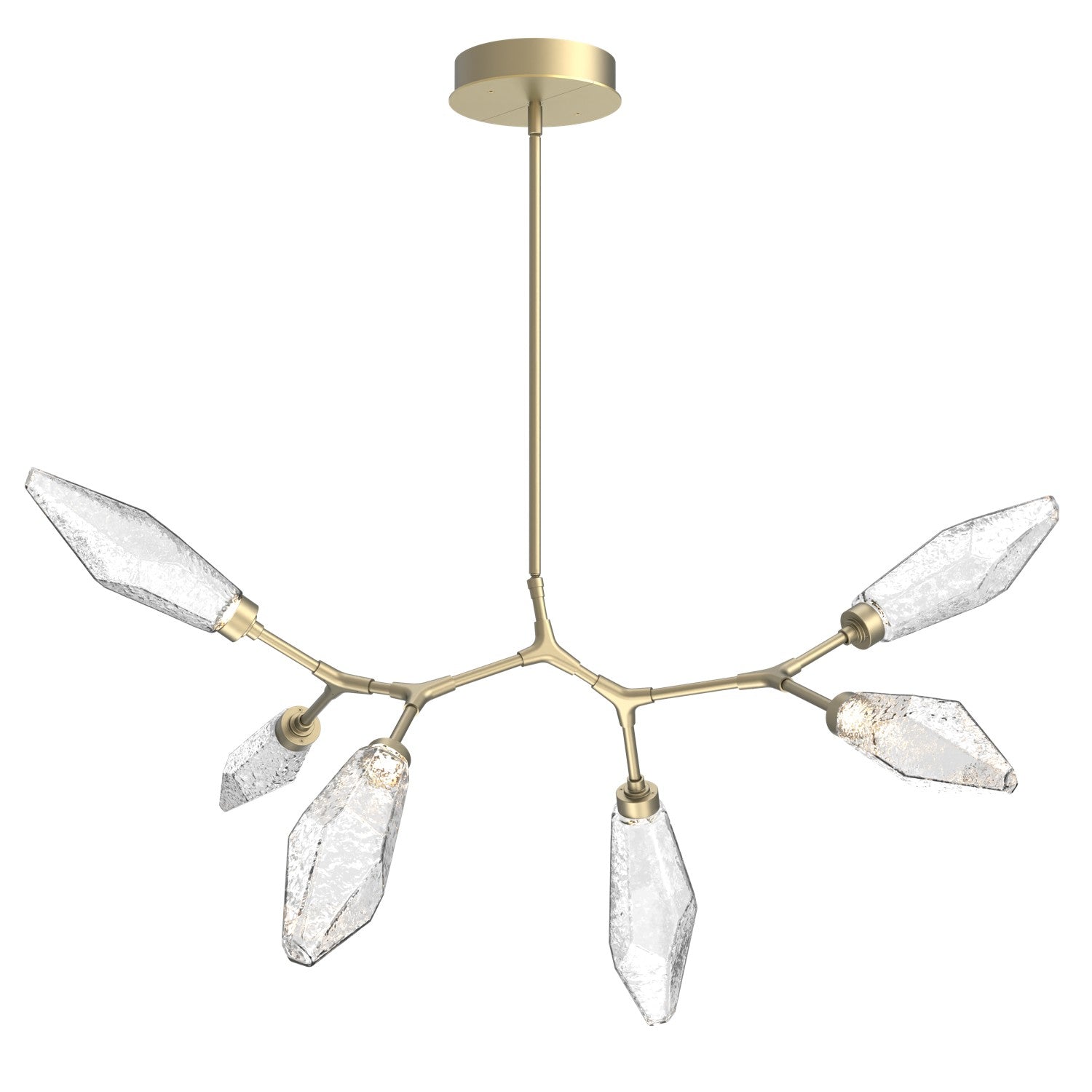 Hammerton Studio - PLB0050-BA-GB-CC-001-L3 - LED Lantern - Rock Crystal - Gilded Brass