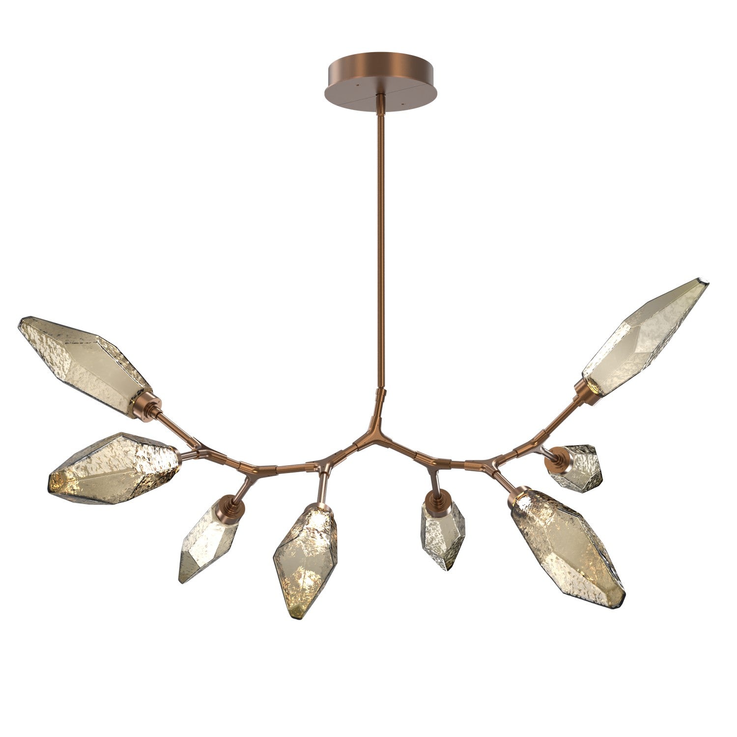 Hammerton Studio - PLB0050-BB-BB-CB-001-L3 - LED Lantern - Rock Crystal - Burnished Bronze