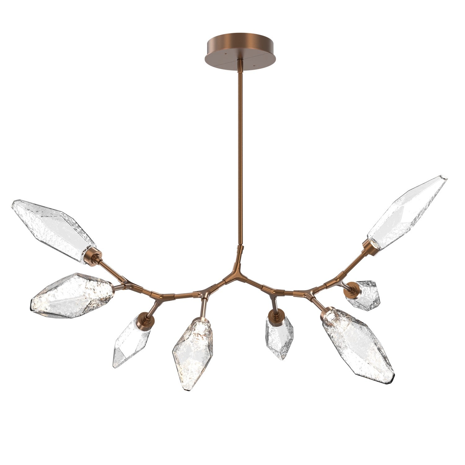 Hammerton Studio - PLB0050-BB-BB-CC-001-L3 - LED Lantern - Rock Crystal - Burnished Bronze