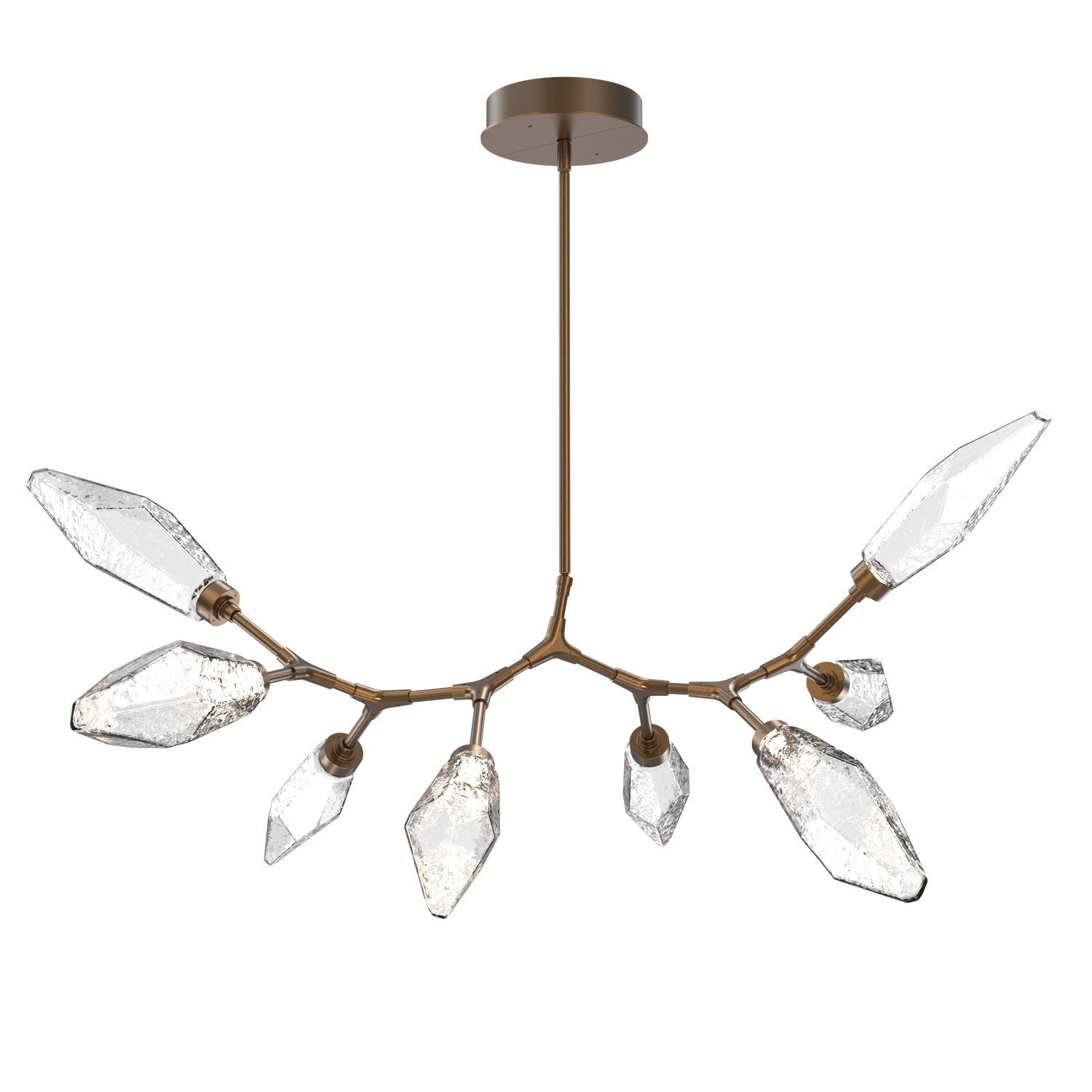 Hammerton Studio - PLB0050-BB-FB-CC-001-L1 - LED Lantern - Rock Crystal - Flat Bronze