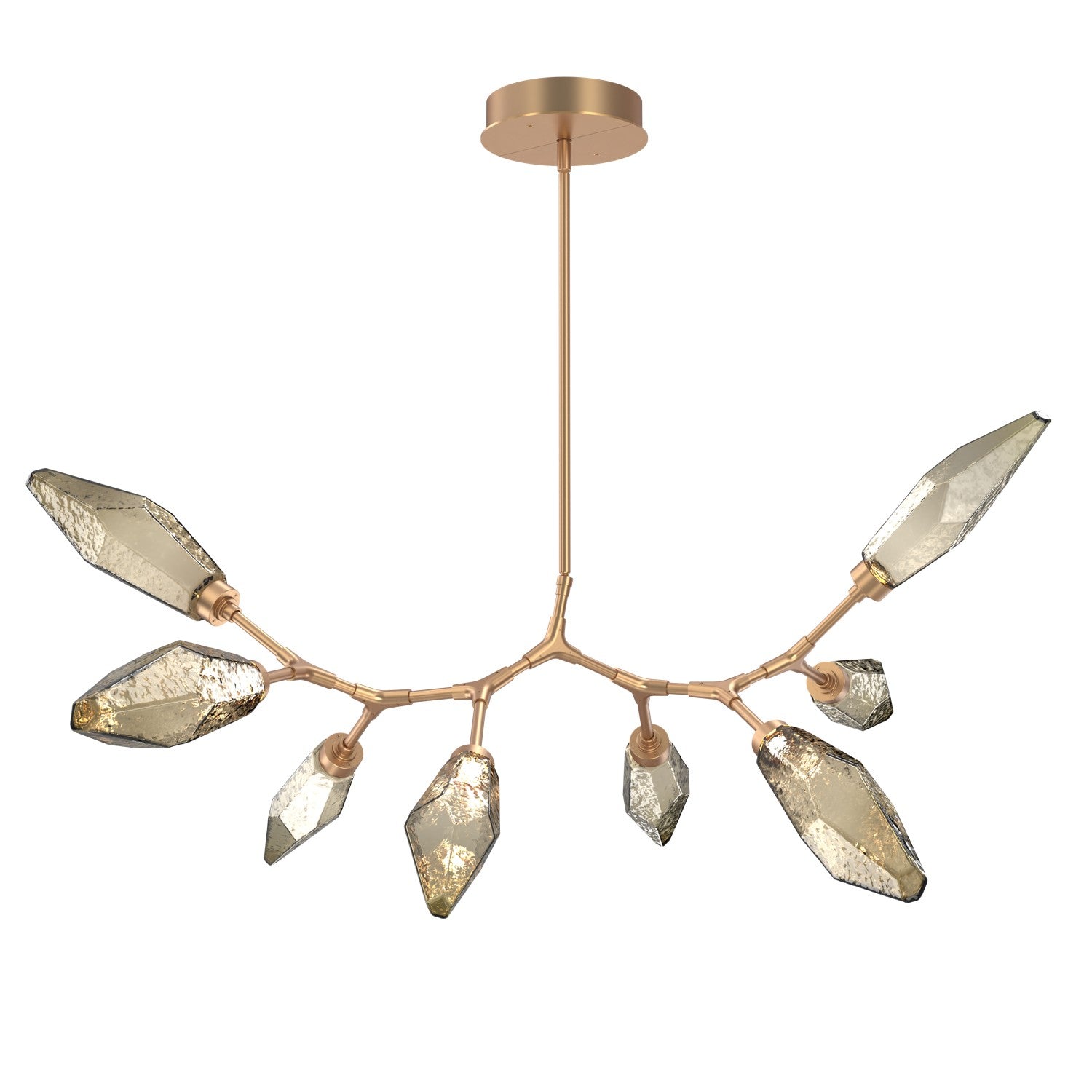 Hammerton Studio - PLB0050-BB-NB-CB-001-L1 - LED Lantern - Rock Crystal - Novel Brass