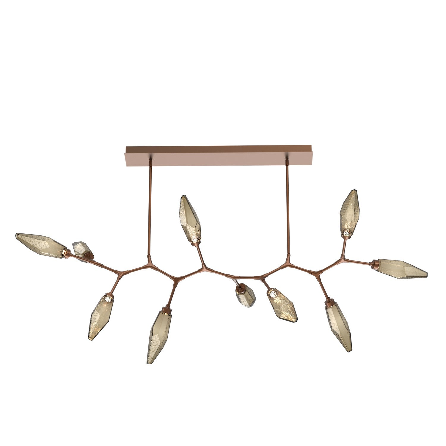 Hammerton Studio - PLB0050-BC-BB-CB-001-L1 - LED Branch - Rock Crystal - Burnished Bronze
