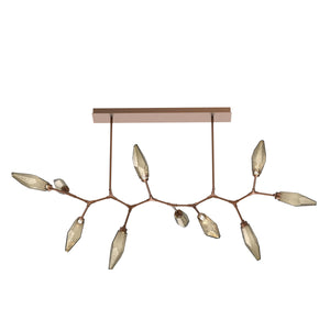 Hammerton Studio - PLB0050-BC-BB-CB-001-L3 - LED Branch - Rock Crystal - Burnished Bronze