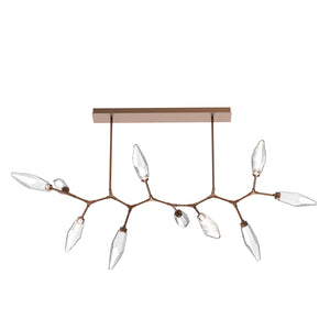 Hammerton Studio - PLB0050-BC-BB-CC-001-L1 - LED Branch - Rock Crystal - Burnished Bronze
