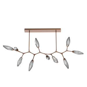 Hammerton Studio - PLB0050-BC-BB-CS-001-L3 - LED Branch - Rock Crystal - Burnished Bronze