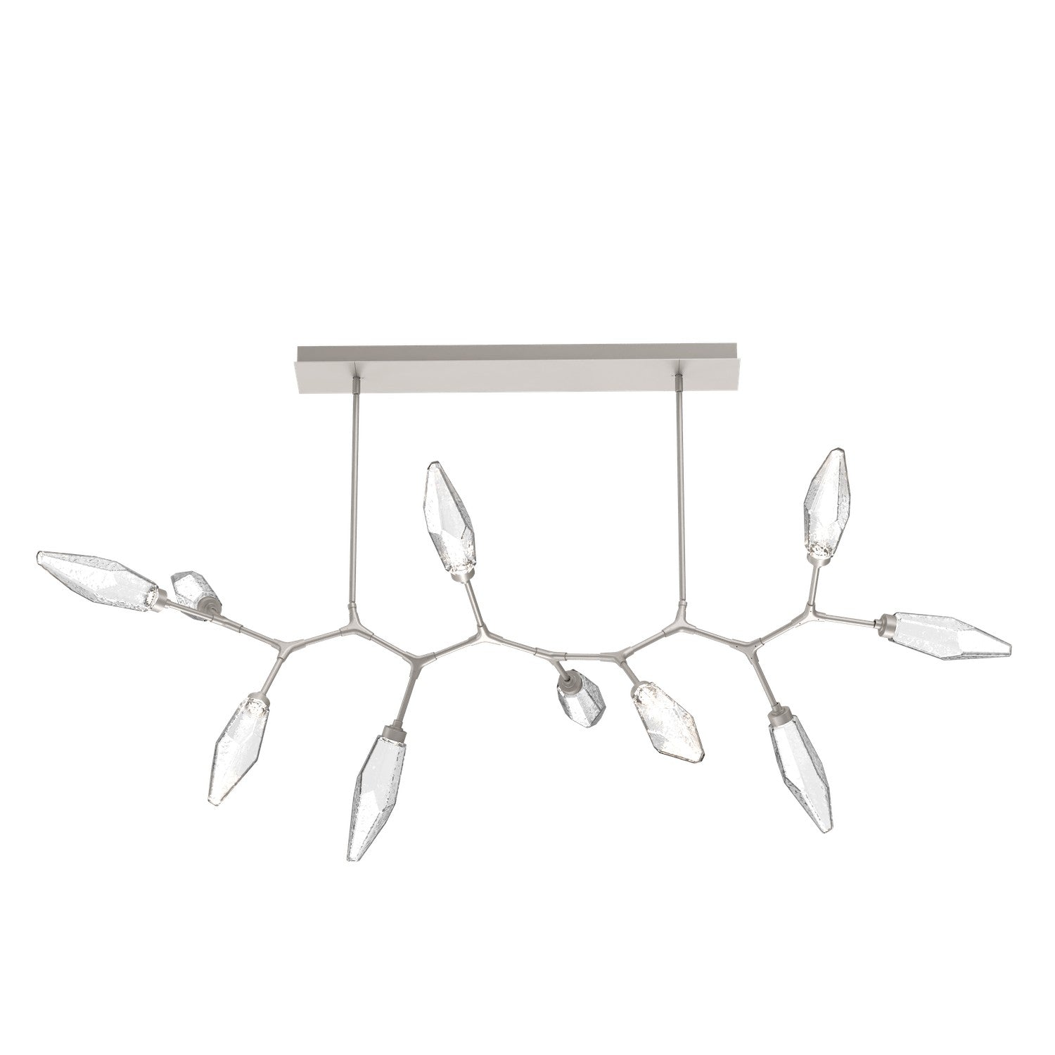 Hammerton Studio - PLB0050-BC-BS-CC-001-L3 - LED Branch - Rock Crystal - Beige Silver