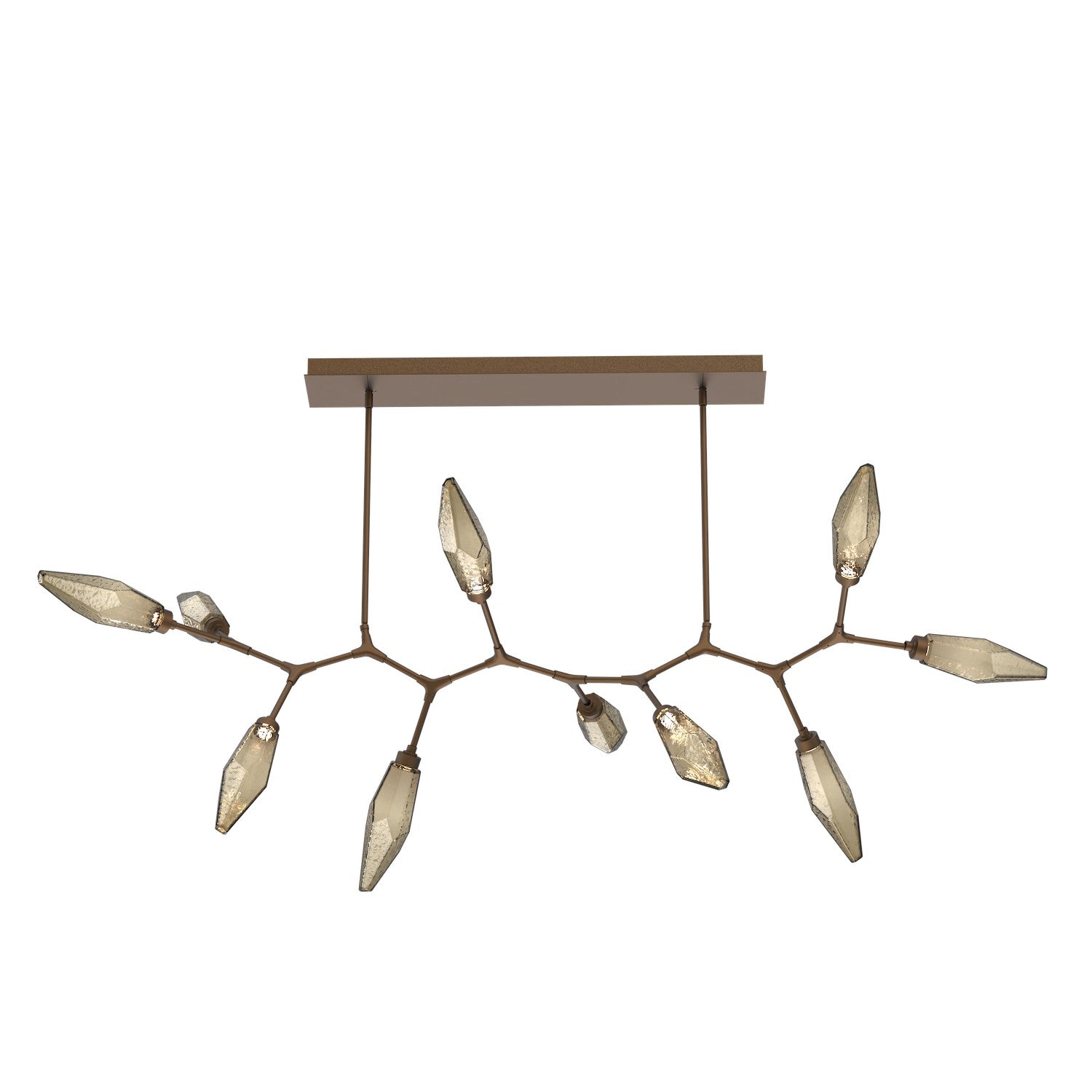 Hammerton Studio - PLB0050-BC-FB-CB-001-L1 - LED Branch - Rock Crystal - Flat Bronze