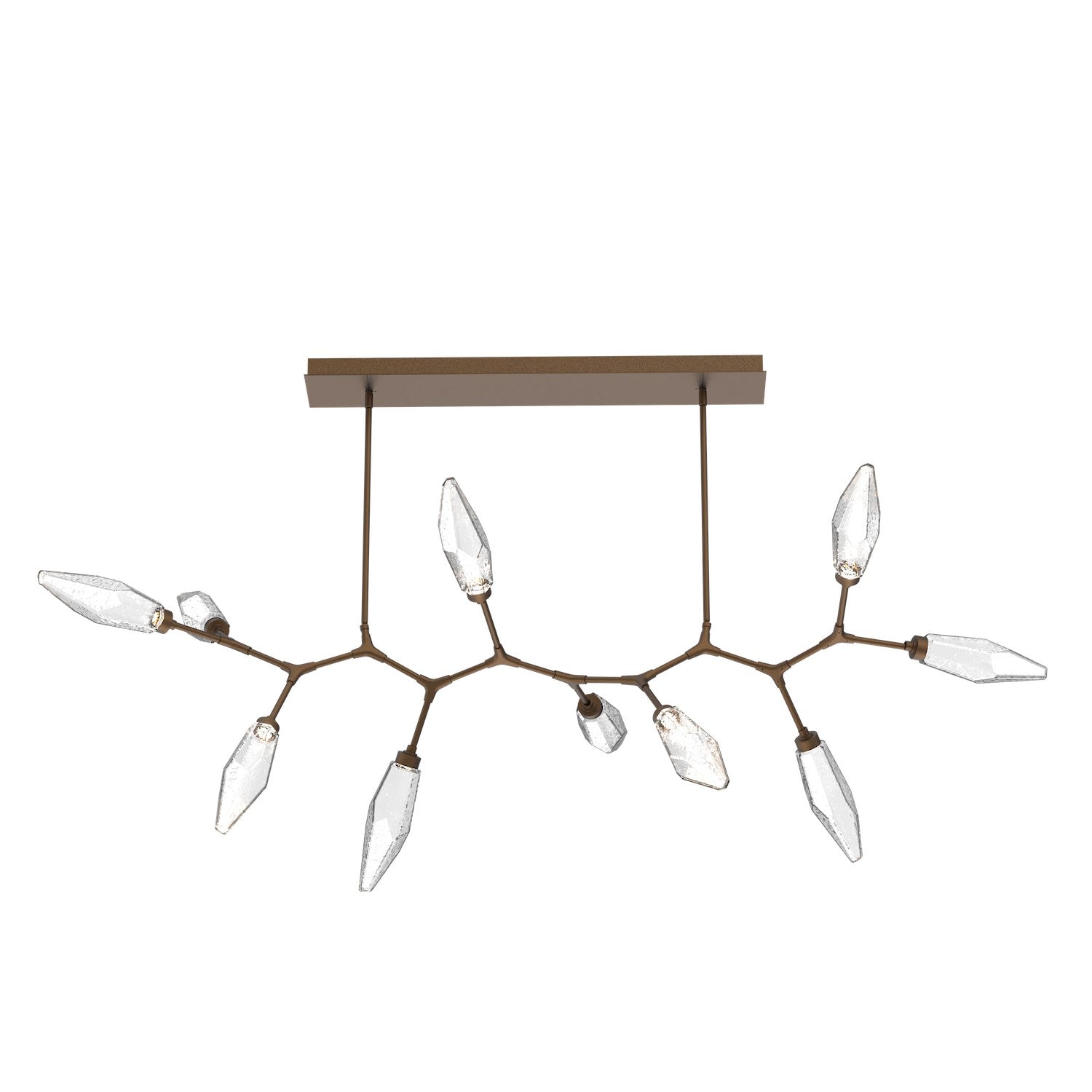 Hammerton Studio - PLB0050-BC-FB-CC-001-L1 - LED Branch - Rock Crystal - Flat Bronze