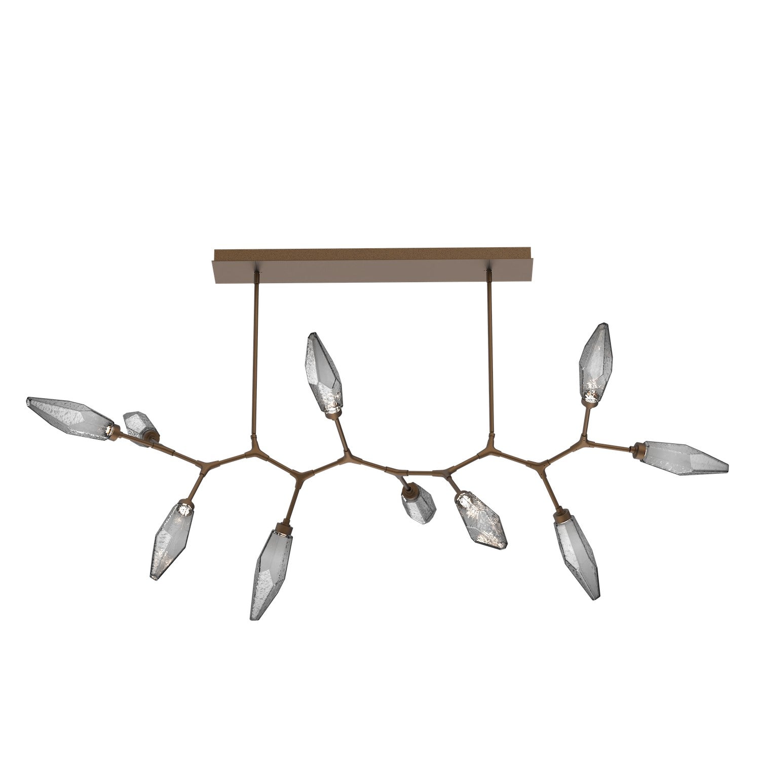 Hammerton Studio - PLB0050-BC-FB-CS-001-L1 - LED Branch - Rock Crystal - Flat Bronze