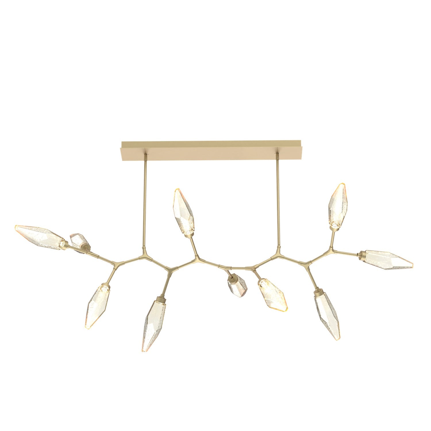 Hammerton Studio - PLB0050-BC-GB-CA-001-L3 - LED Branch - Rock Crystal - Gilded Brass