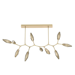 Hammerton Studio - PLB0050-BC-GB-CB-001-L3 - LED Branch - Rock Crystal - Gilded Brass