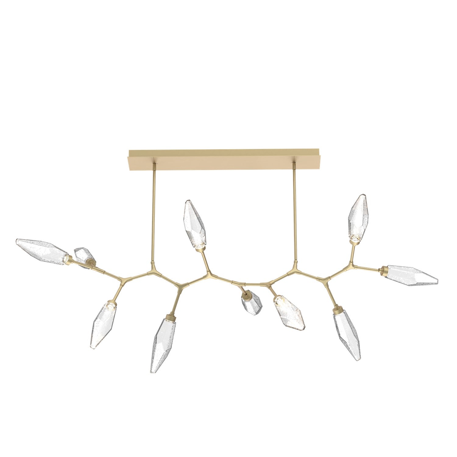 Hammerton Studio - PLB0050-BC-GB-CC-001-L1 - LED Branch - Rock Crystal - Gilded Brass