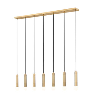 Z-Lite - 1956P-7L-MGLD - Seven Light Linear Chandelier - Stari - Modern Gold