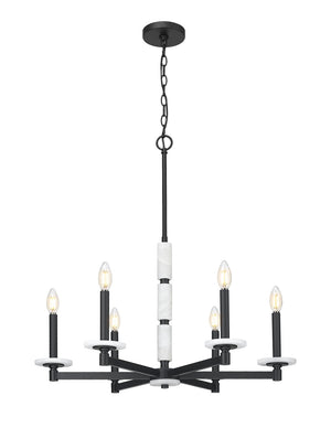 Z-Lite - 3045-6MB - Six Light Chandelier - Kaden - Matte Black
