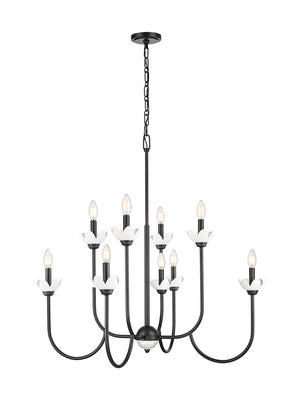 Z-Lite - 352-8MB - Eight Light Chandelier - Allistair - Matte Black