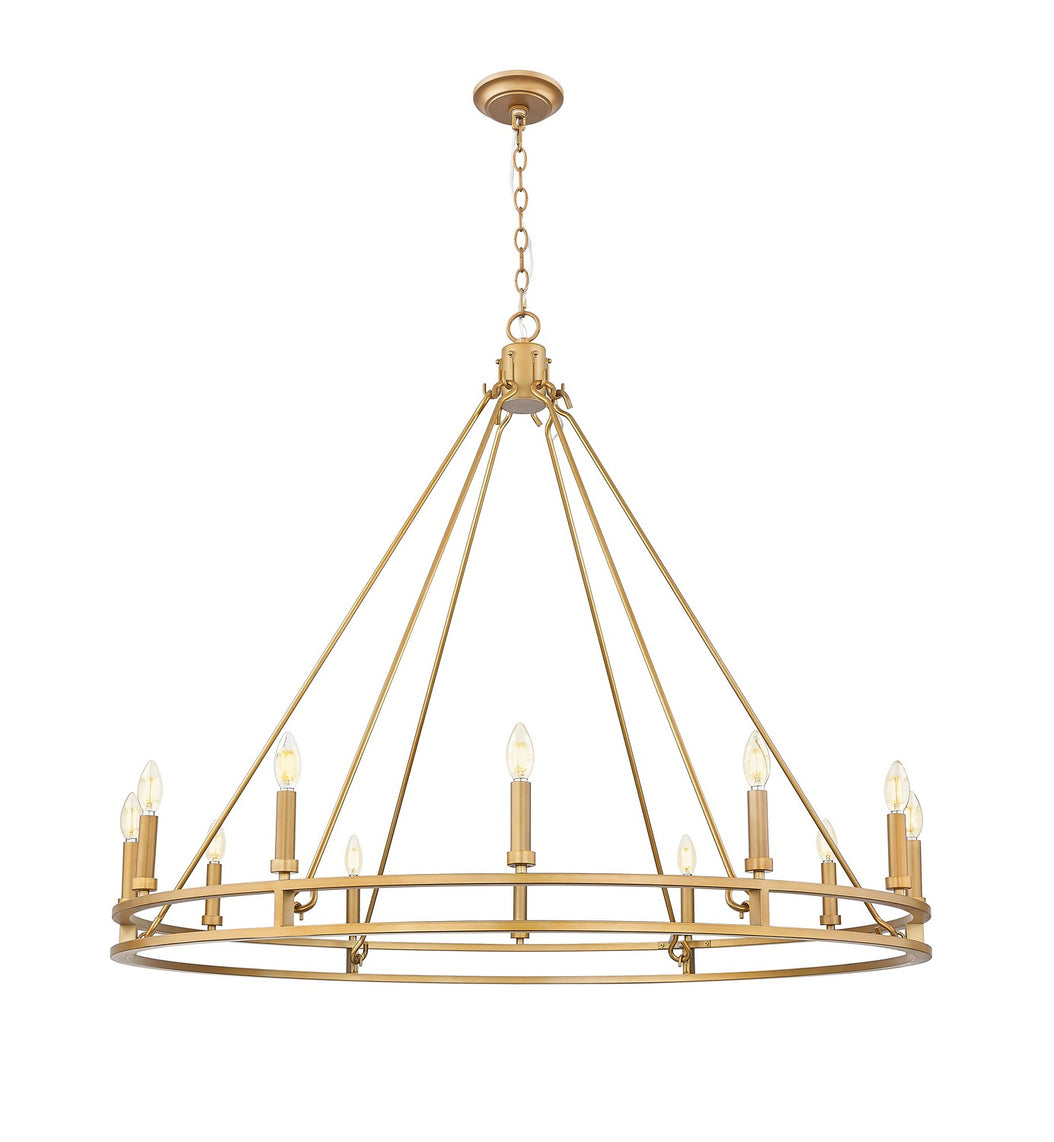 Z-Lite - 4005-12SBR - 12 Light Chandelier - Dennison - Signature Brass