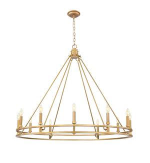 Z-Lite - 4005-12SBR - 12 Light Chandelier - Dennison - Signature Brass