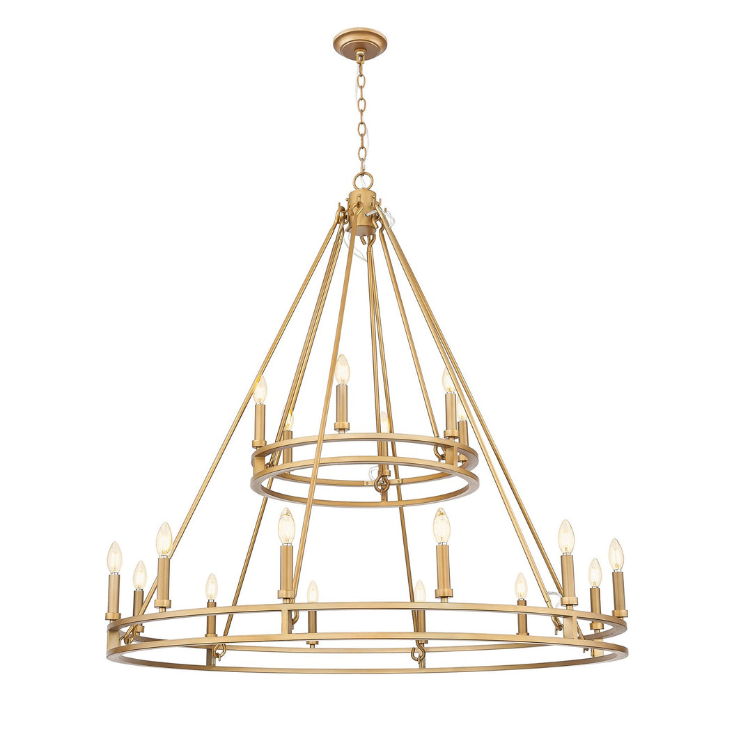 Z-Lite - 4005-18SBR - 18 Light Chandelier - Dennison - Signature Brass