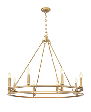 Z-Lite - 4005-8SBR - Eight Light Chandelier - Dennison - Signature Brass