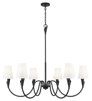 Z-Lite - 4014-46MB - Six Light Chandelier - Claudelle - Matte Black