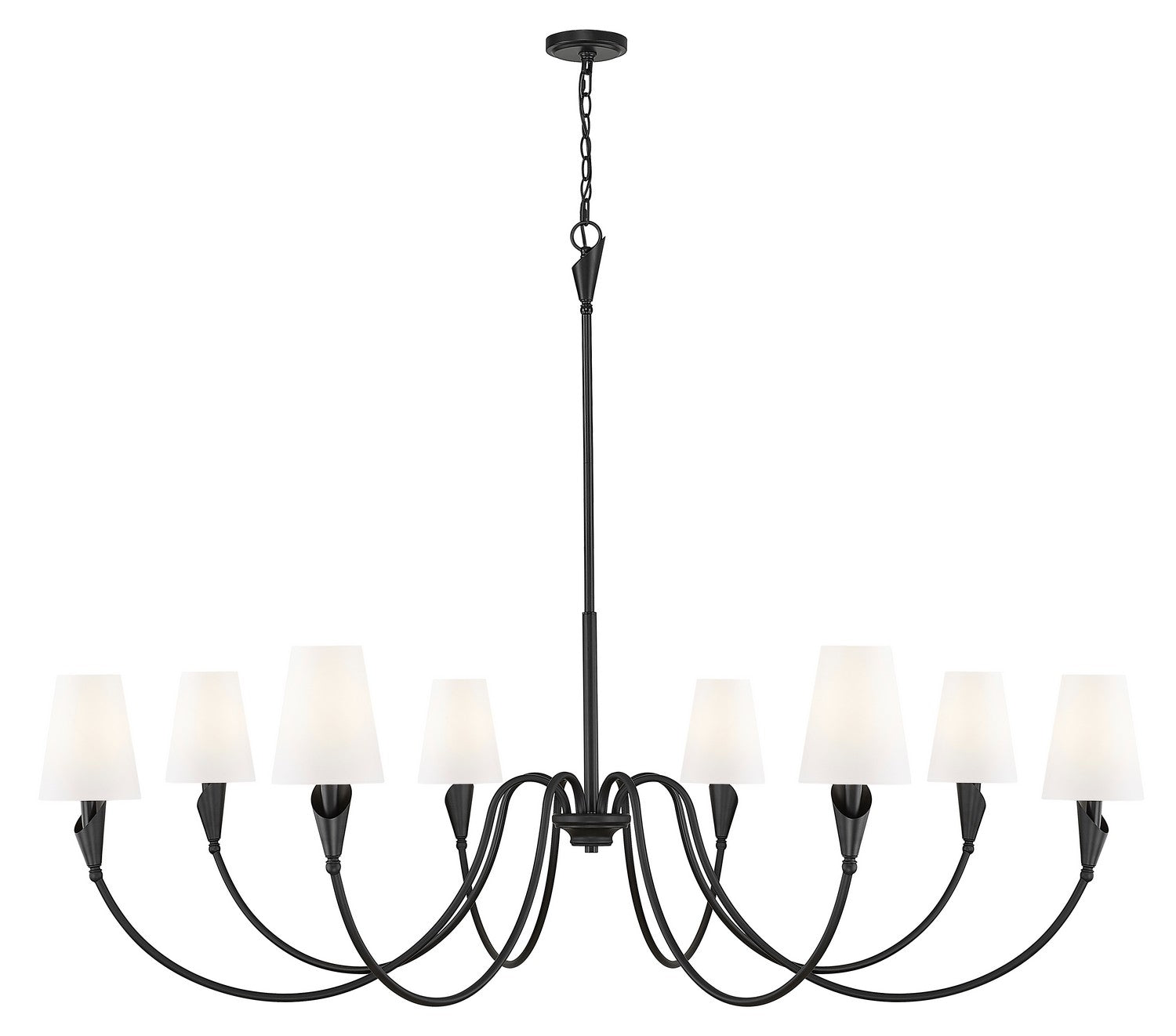 Z-Lite - 4014-65MB - Eight Light Chandelier - Claudelle - Matte Black
