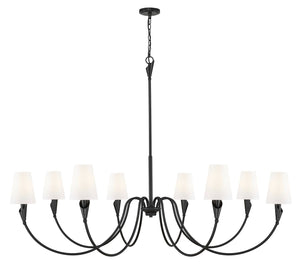 Z-Lite - 4014-65MB - Eight Light Chandelier - Claudelle - Matte Black
