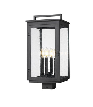 Z-Lite - 5019PHBS-BK - Four Light Outdoor Post Mount - Hartwell - Sand Black