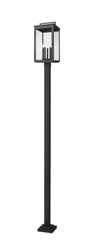 Z-Lite - 5019PHXLS-536P-BK - Five Light Outdoor Post Mount - Hartwell - Sand Black