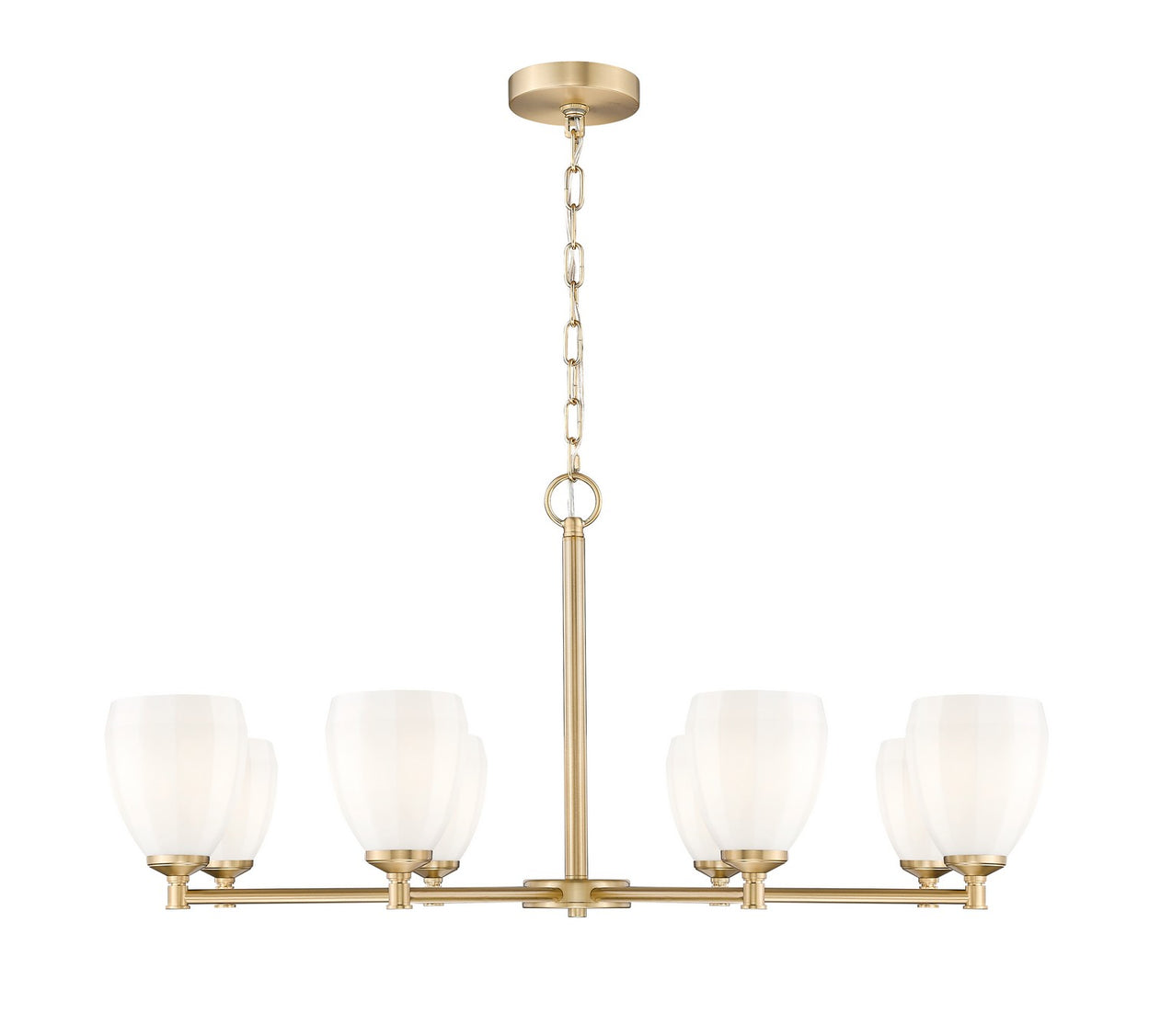 Z-Lite - 7004-8MGLD - Eight Light Chandelier - Oren - Modern Gold