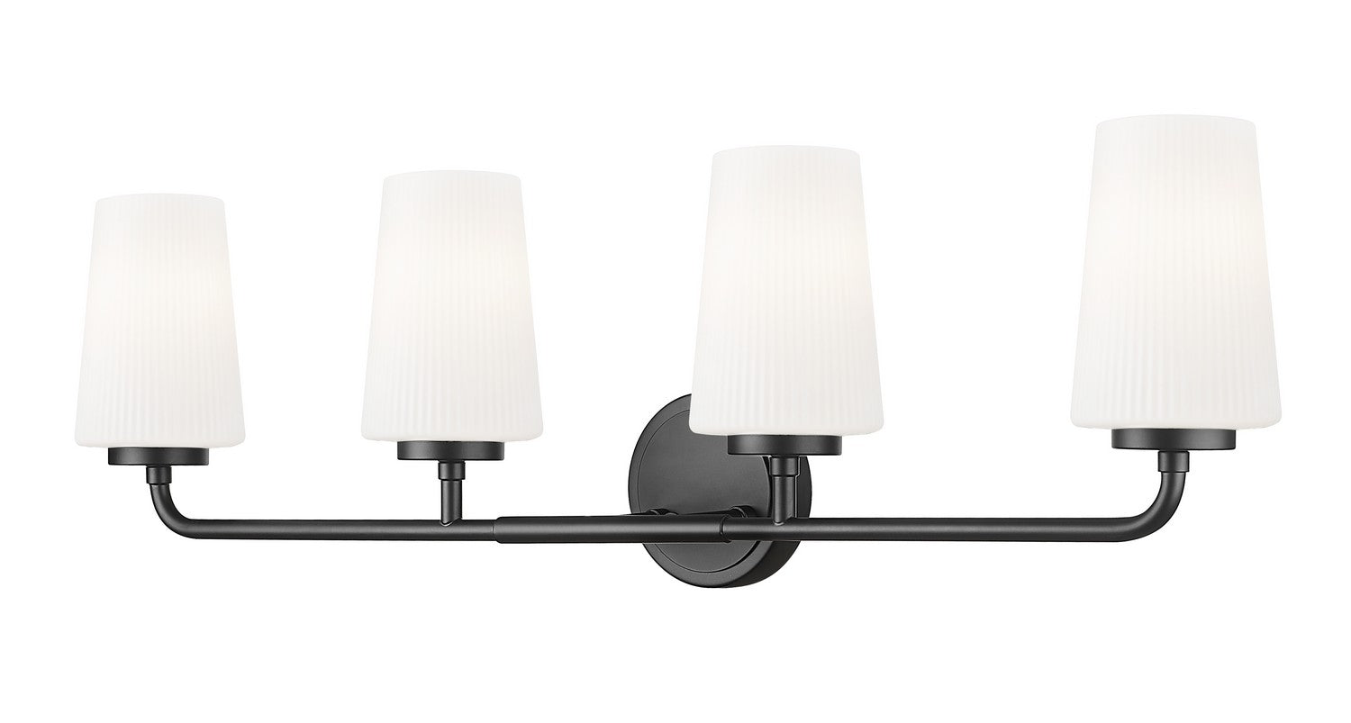 Z-Lite - 7005-4V-MB - Four Light Vanity - Montford - Matte Black
