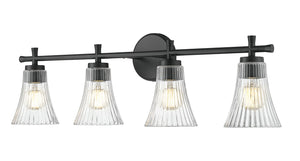 Z-Lite - 7519-4V-MB - Four Light Vanity - Belle - Matte Black