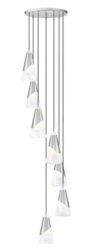 Z-Lite - 828P6-7R-BN - Seven Light Chandelier - Aimie - Brushed Nickel