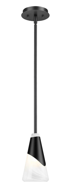 Z-Lite - 828P6-ROD-MB - One Light Pendant - Aimie - Matte Black