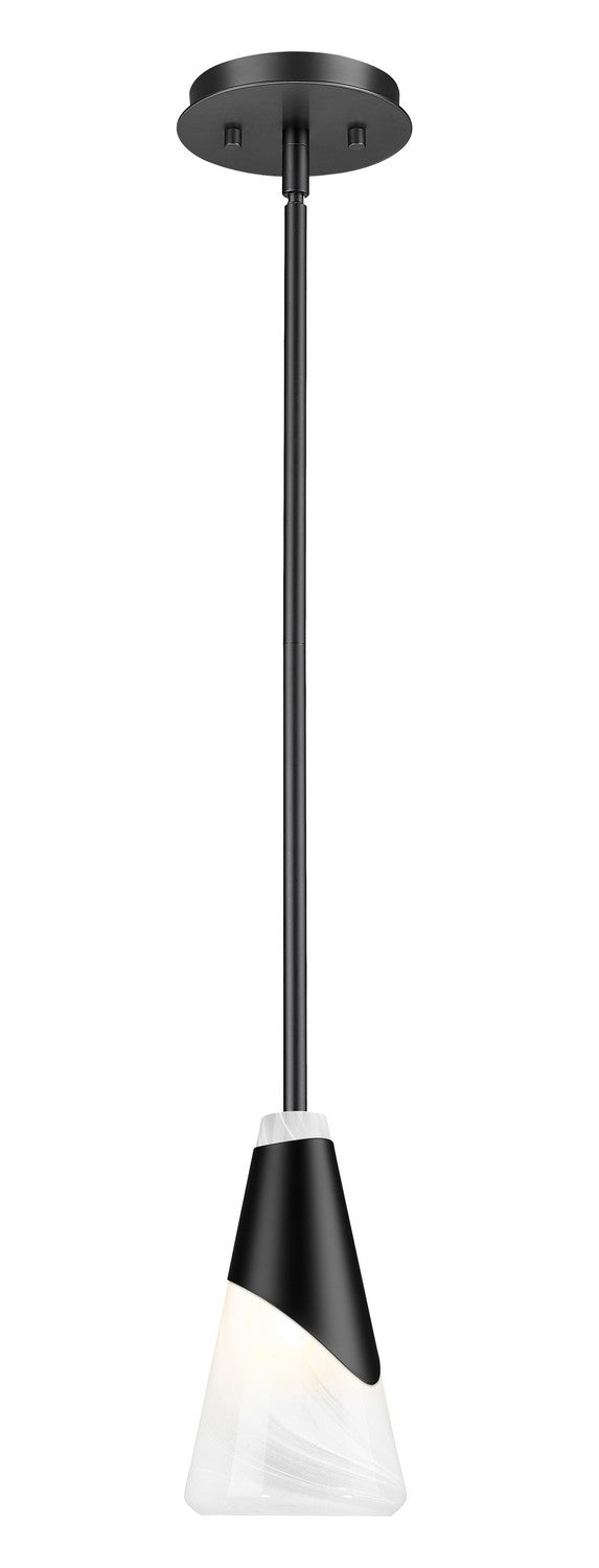 Z-Lite - 828P6-ROD-MB - One Light Pendant - Aimie - Matte Black